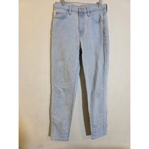 GAP Size 28/6 Tall Light Indigo Mom‎ Jeans High Rise Cotton Stretch Jeans
